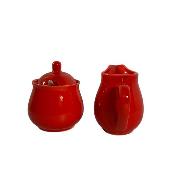 Kitchy Red Pitcher and Sugar Bowl Set. 5” tradwife christmas coffee - Picture 5 of 12